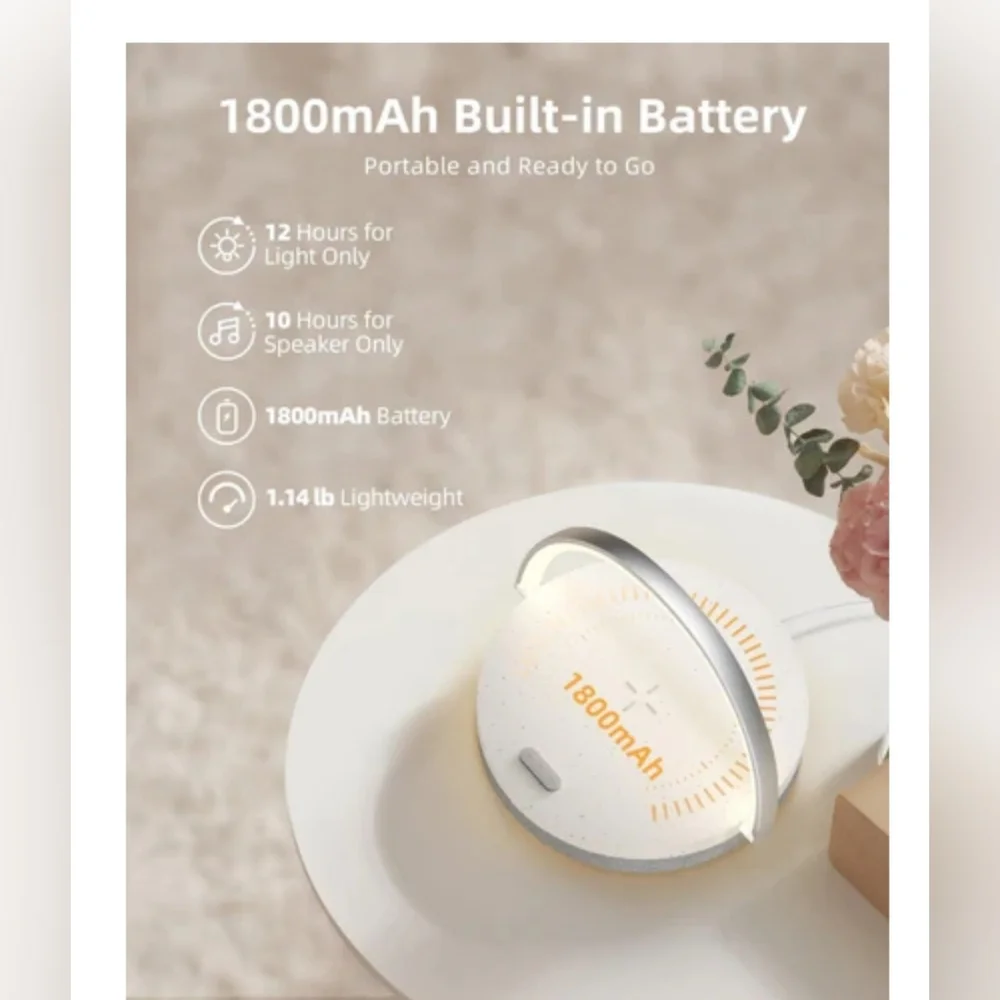 Ezvalo LED 4 in 1 wireless charger music night light touch lamp dock
